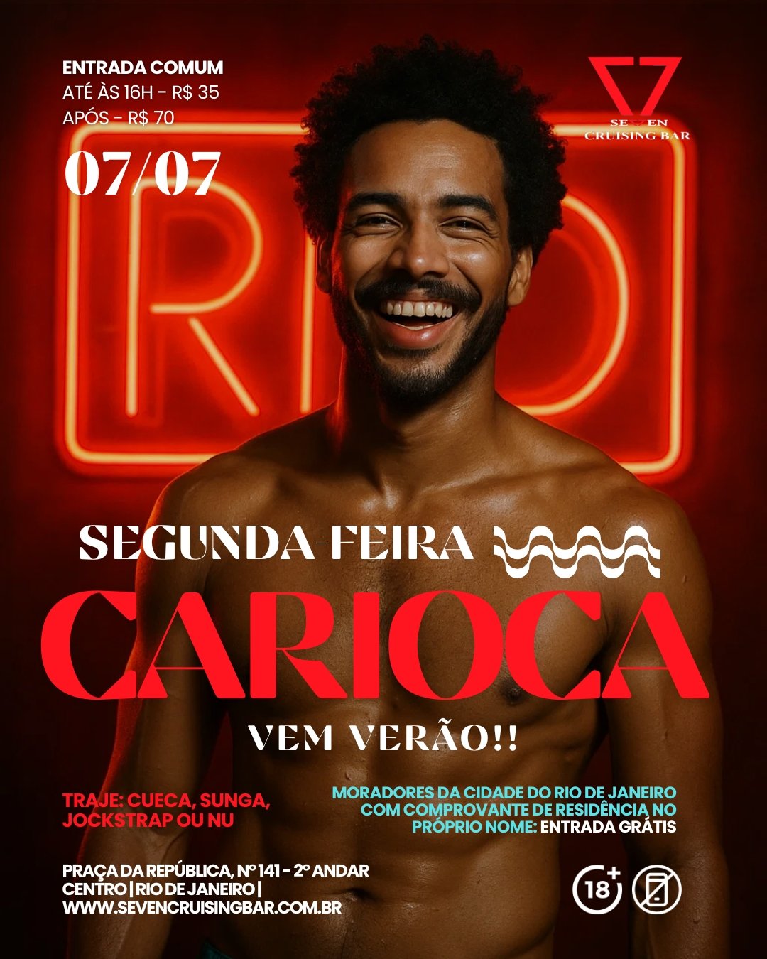 Estima Notícias Centenas de homens se divertem todos os dias no Seven Cruising Bar!